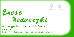 emese medveczki business card